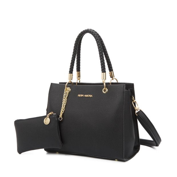 Bolsa Rosa Amora Tote Estruturada Duo