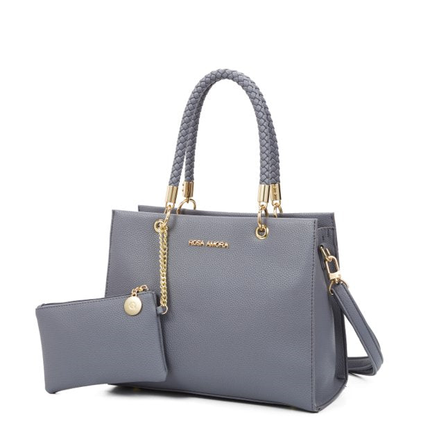 Bolsa Rosa Amora Tote Estruturada Duo