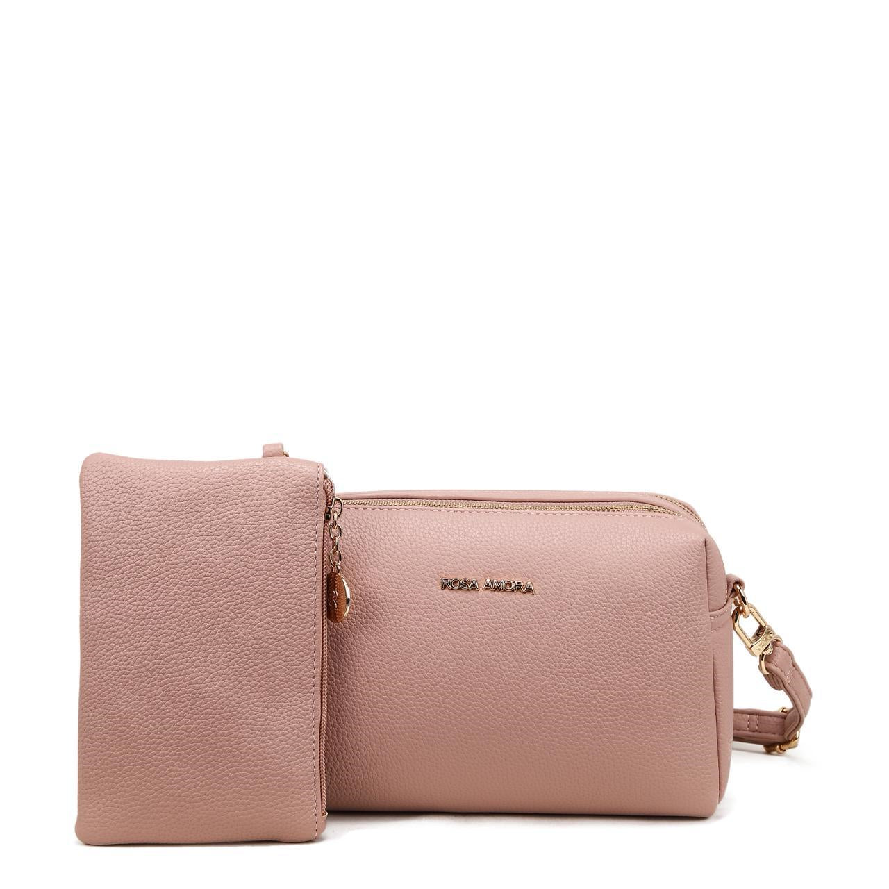 Bolsa Transversal Compacta Rosa Amora Duo
