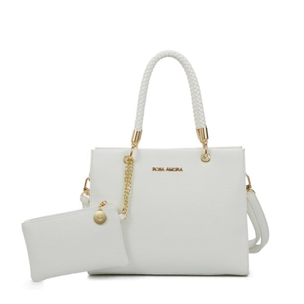 Bolsa Rosa Amora Tote Estruturada Duo