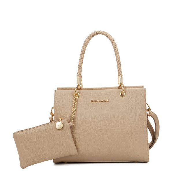 Bolsa Rosa Amora Tote Estruturada Duo