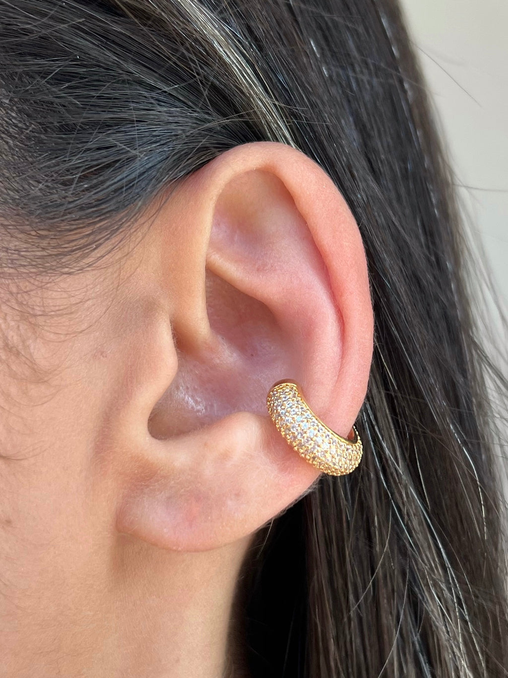 Piercing Fake Cravejado Dourado