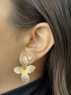 Brinco Flor Texturizada
