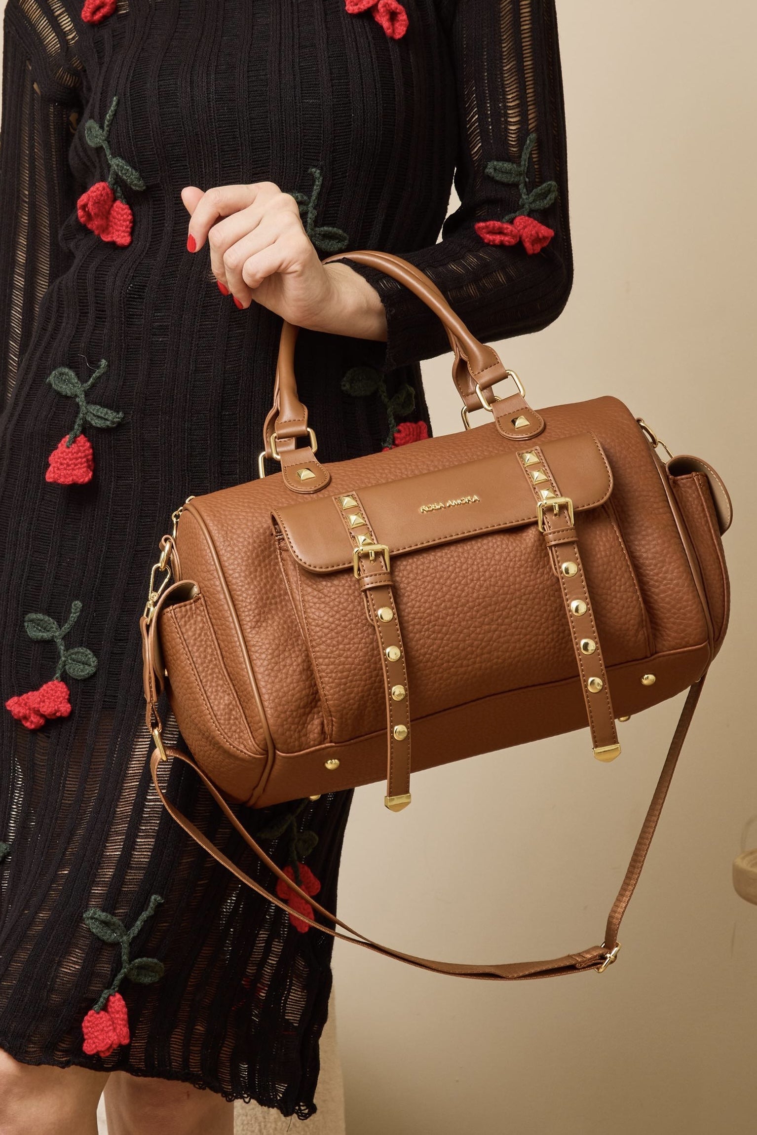 Bolsa Rosa Amora Tote Estrutuda