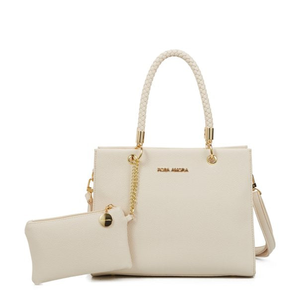 Bolsa Rosa Amora Tote Estruturada Duo